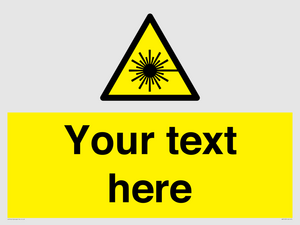 Custom Laser Hazard Sign